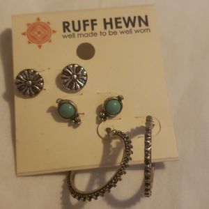 20. Jewelry BLOWOUT Earrings Ruff Hewn 3 sets